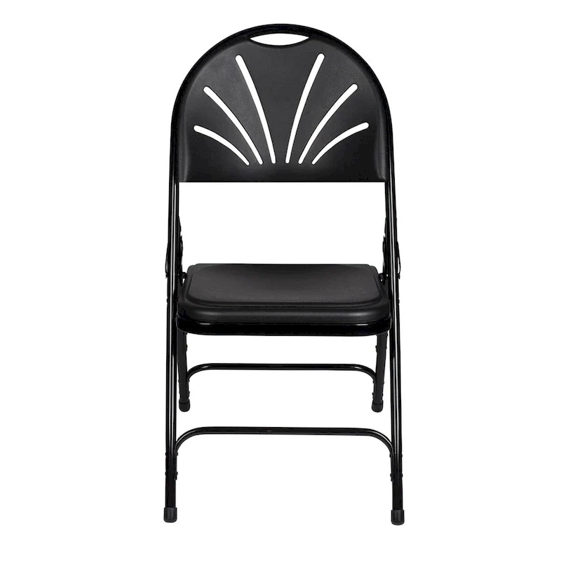 Hampden Furnishings Lusitano Collection Fan Back Folding Chair, Pack of 4