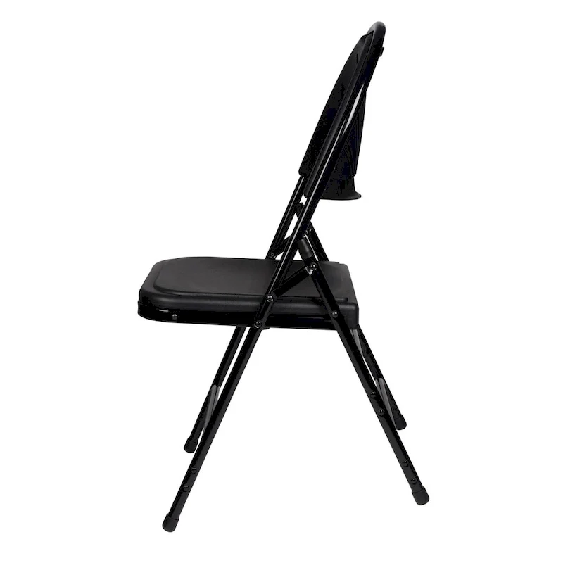 Hampden Furnishings Lusitano Collection Fan Back Folding Chair, Pack of 4