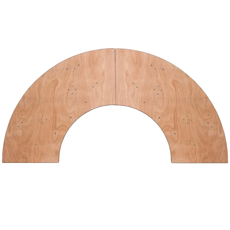 4-foot Serpentine Wood Folding Banquet Table - 24W x 48D x 30.25H - 24W x 48D x 30.25H