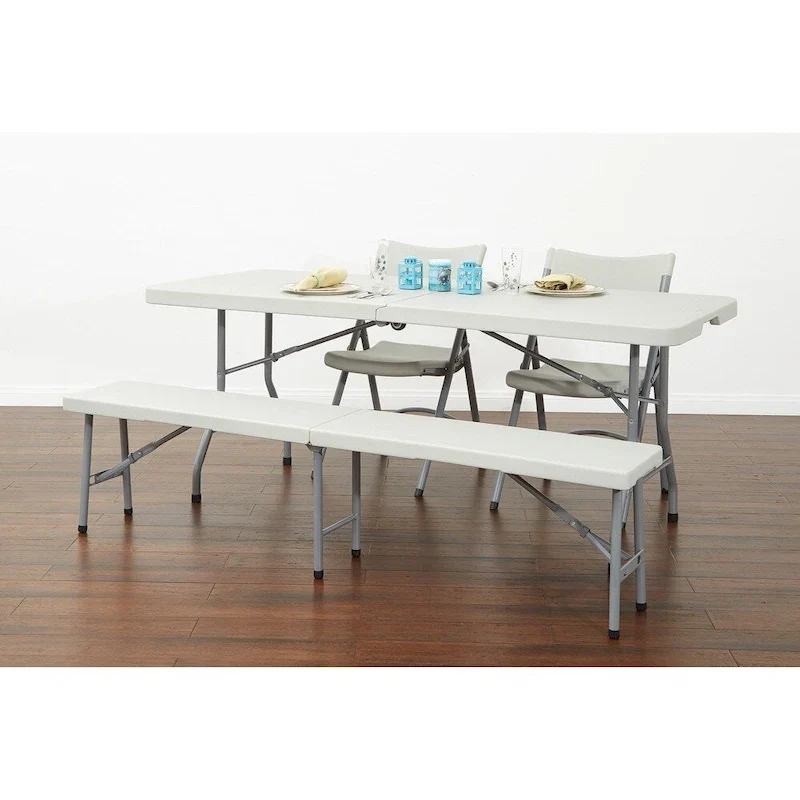 Office Star Lightweight Folding Plastic Chair (Set of 4)