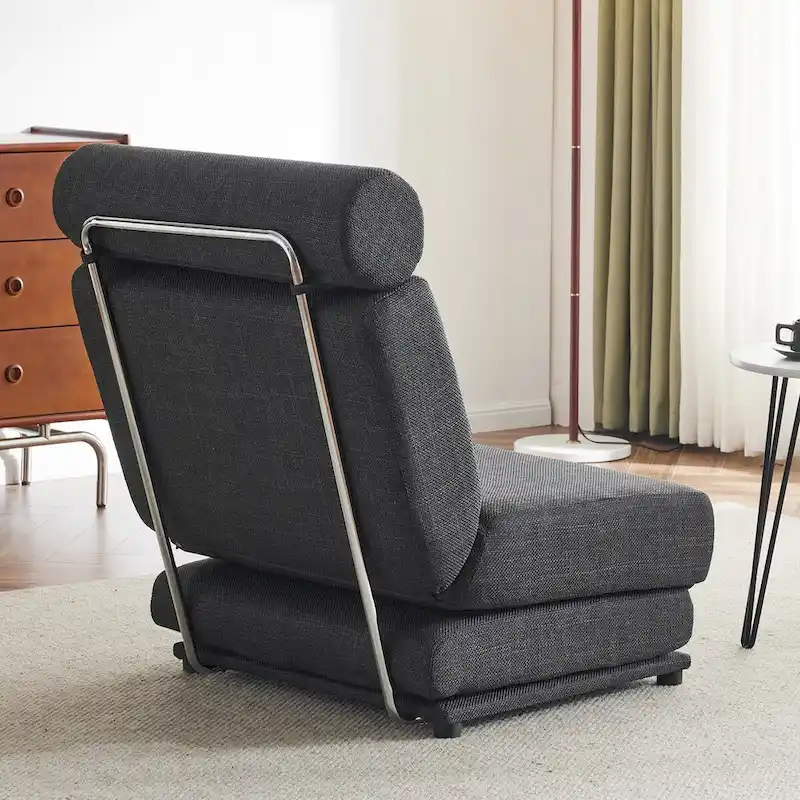 Single Sofa Chair Foldable Bed with Pillow,Portable Sofa Bed,Sofa Chair,Made of Breathable and Wearable Linen