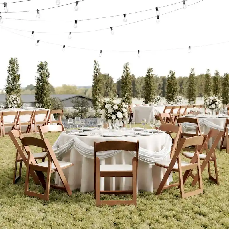 Set of 2 Folding Chairs with Padded Seats - 18D x 17.25W x 30.75H