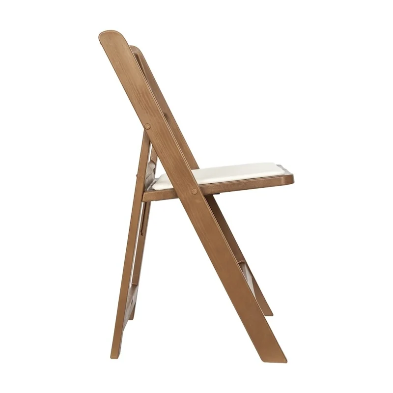 Set of 2 Folding Chairs with Padded Seats - 18D x 17.25W x 30.75H