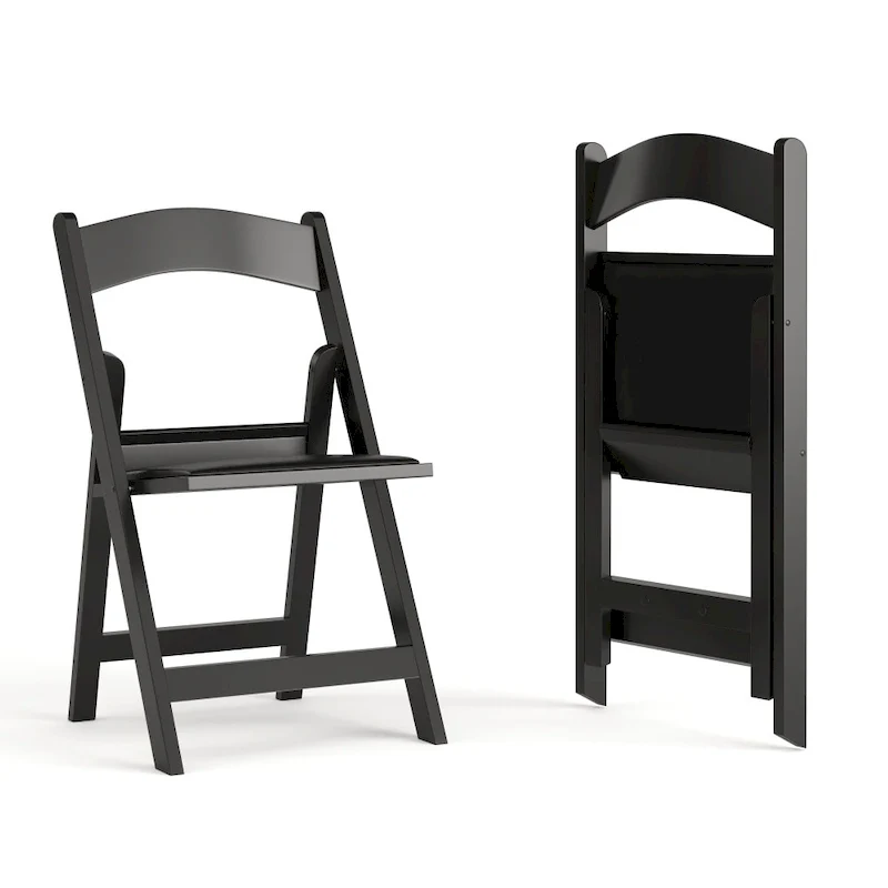 Set of 2 Folding Chairs with Padded Seats - 18D x 17.25W x 30.75H