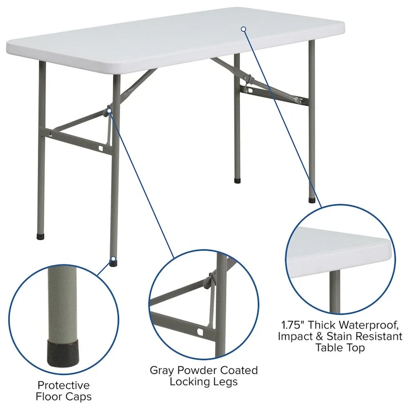 4-Foot Plastic Folding Table - Banquet / Event Folding Table