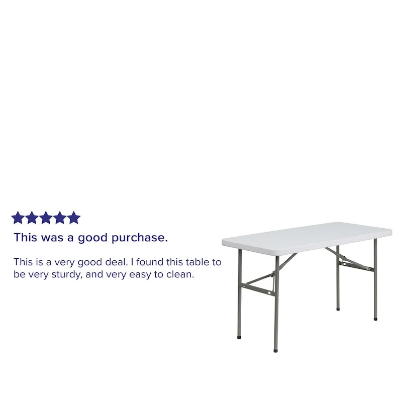 4-Foot Plastic Folding Table - Banquet / Event Folding Table