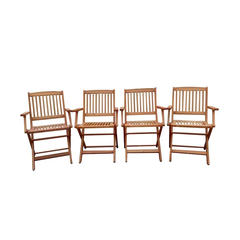 Wood Folding Chair Set of 4