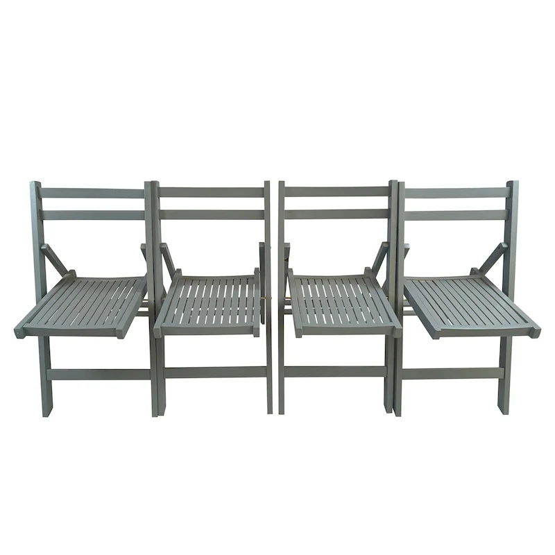 Wood Folding Chair Set of 4