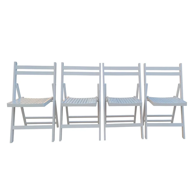 Wood Folding Chair Set of 4