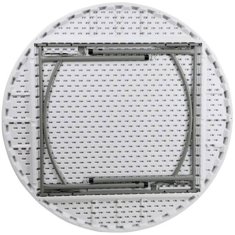 5-Foot Round Plastic Folding Event Table w/ 2 Thick Surface