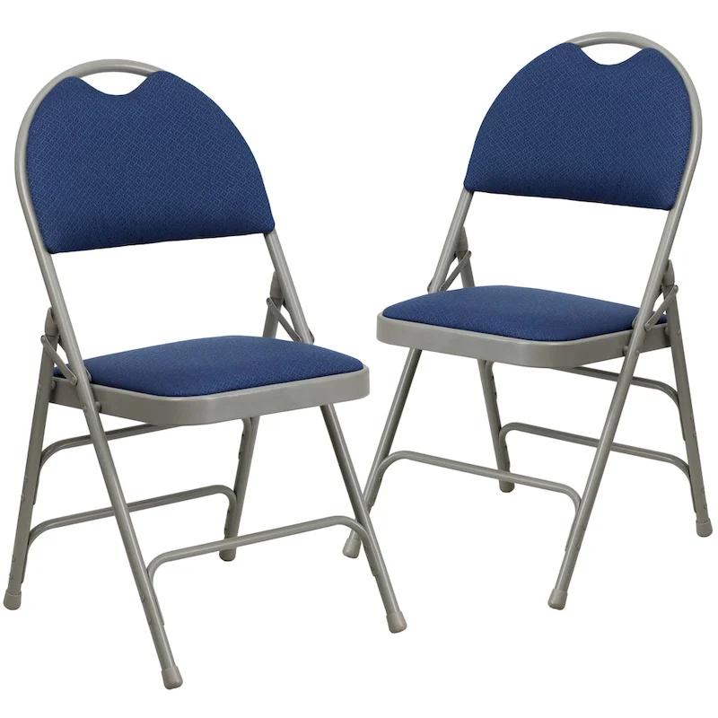 2 Pack Extra Large Ultra-Premium Triple Braced Folding Chair