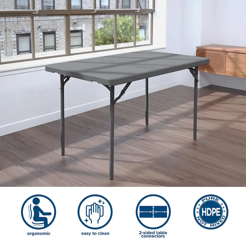 ZOWN Classic Commercial Blow Mold Folding Table