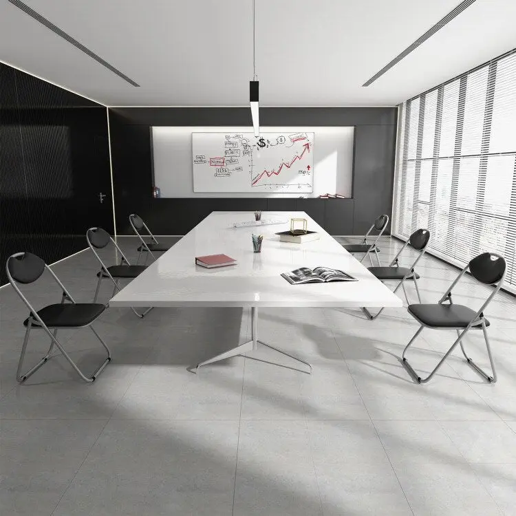 Black Portable Folding Dining Chairs Set with Carrying Handles and U-Shaped Metal Base