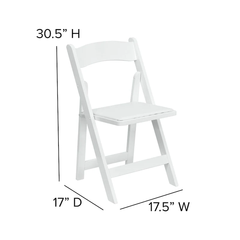Vinyl-padded Wood Folding Chair (Set of 4)