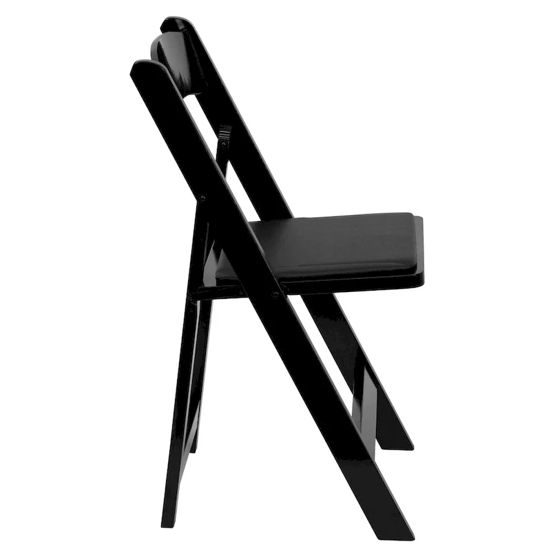 Vinyl-padded Wood Folding Chair (Set of 4)