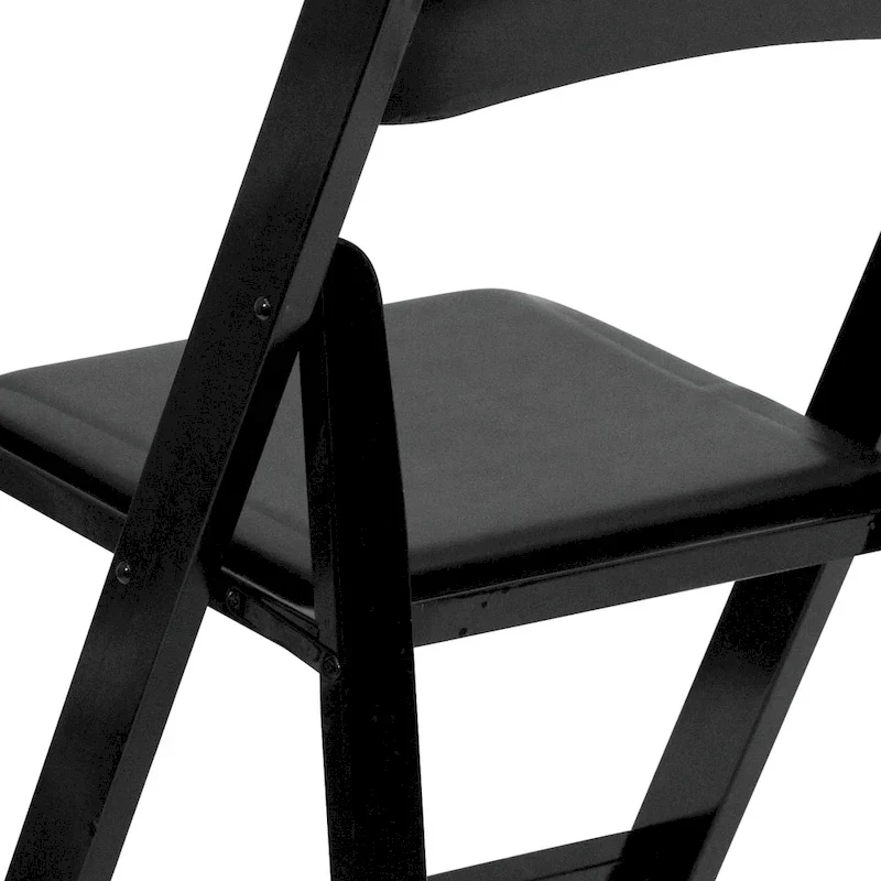 Vinyl-padded Wood Folding Chair (Set of 4)