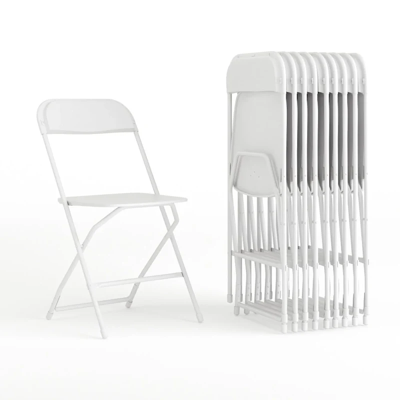 Plastic Folding Chair - 10 Pack 650LB Weight Capacity - Event Chair