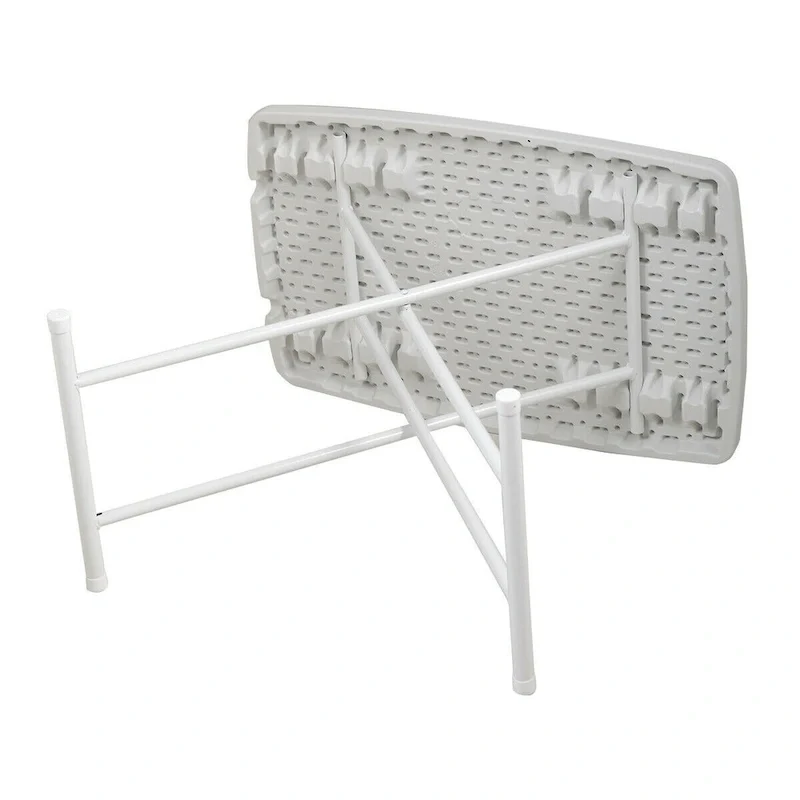 30x20inch Folding Table Lifting Picnic Camping Dining Rectangle White