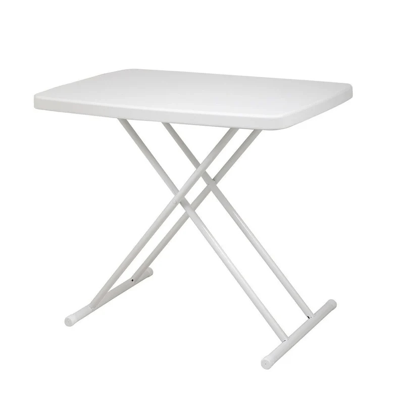 30x20inch Folding Table Lifting Picnic Camping Dining Rectangle White