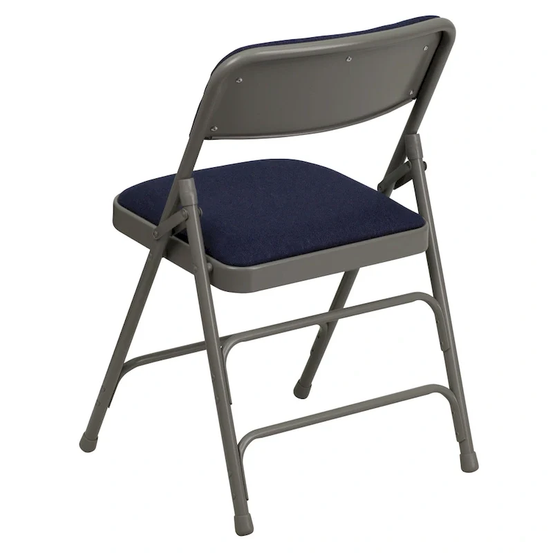 4 Pack Curved Triple Braced & Double Hinged Metal Folding Chair