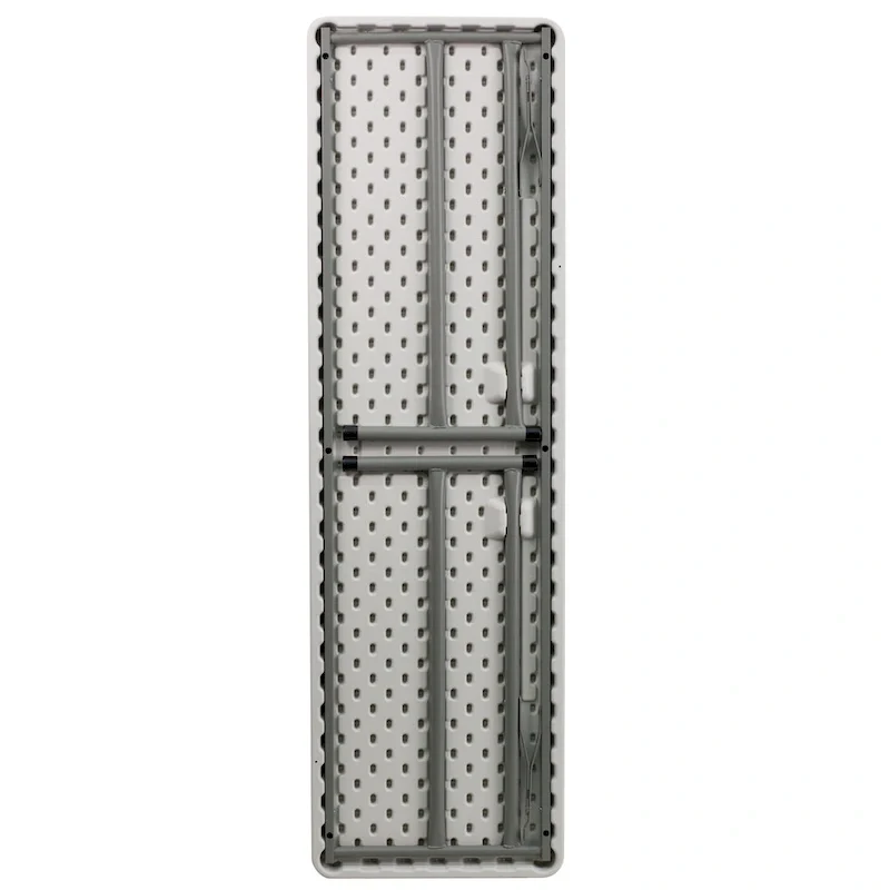 18W x 60L Rectangular Granite White Plastic Folding Training Table