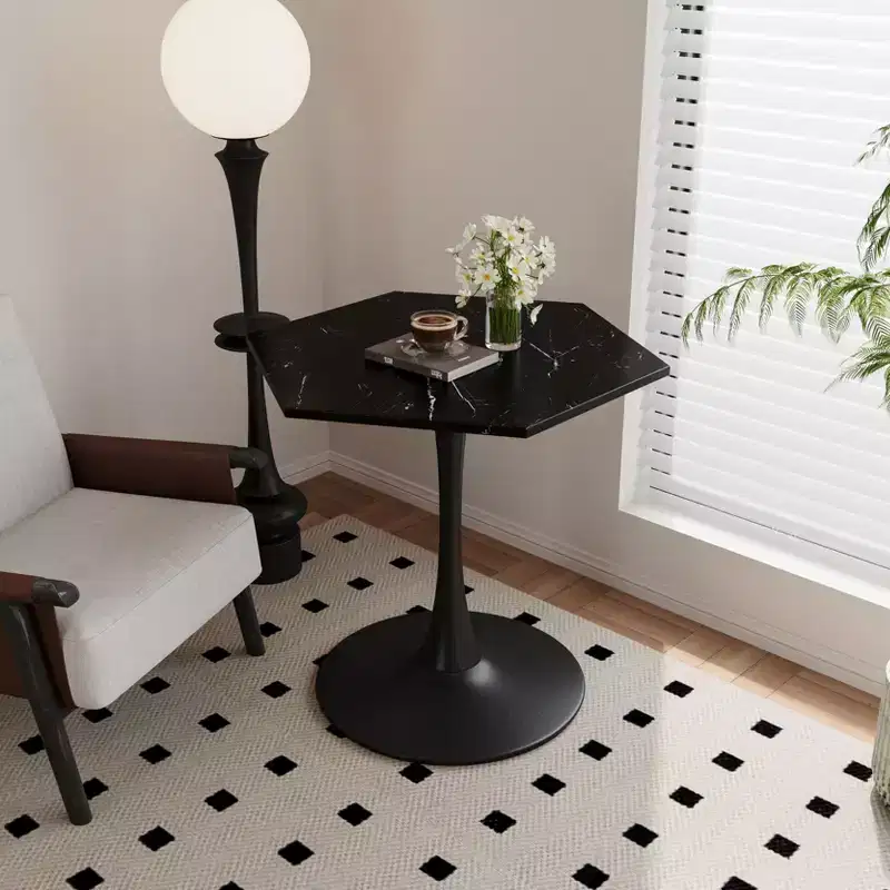 Table basse octogonale peu encombrante moderne pour petits salons, table d'appoint de coin