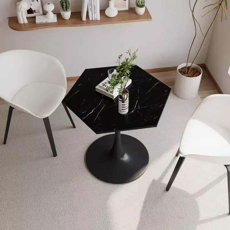 Table basse octogonale peu encombrante moderne pour petits salons, table d'appoint de coin