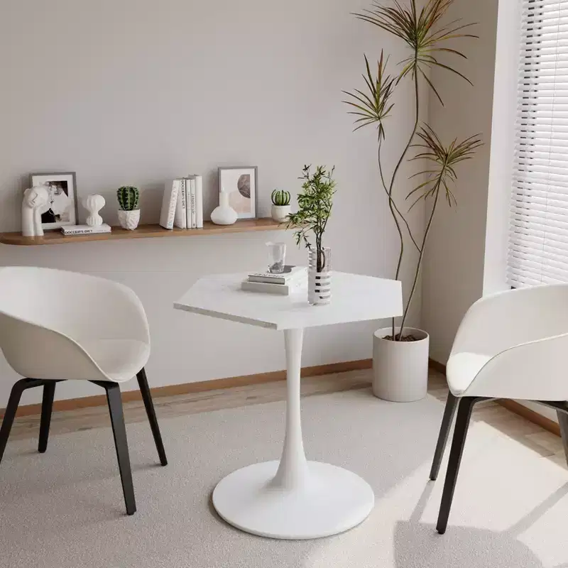 Table basse octogonale peu encombrante moderne pour petits salons, table d'appoint de coin