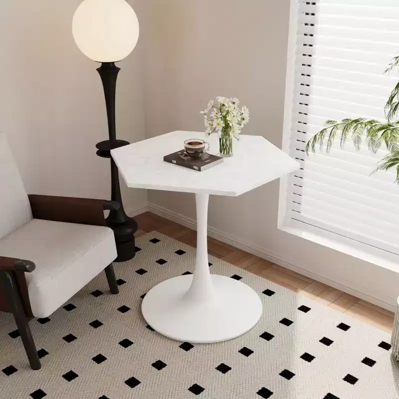 Table basse octogonale peu encombrante moderne pour petits salons, table d'appoint de coin