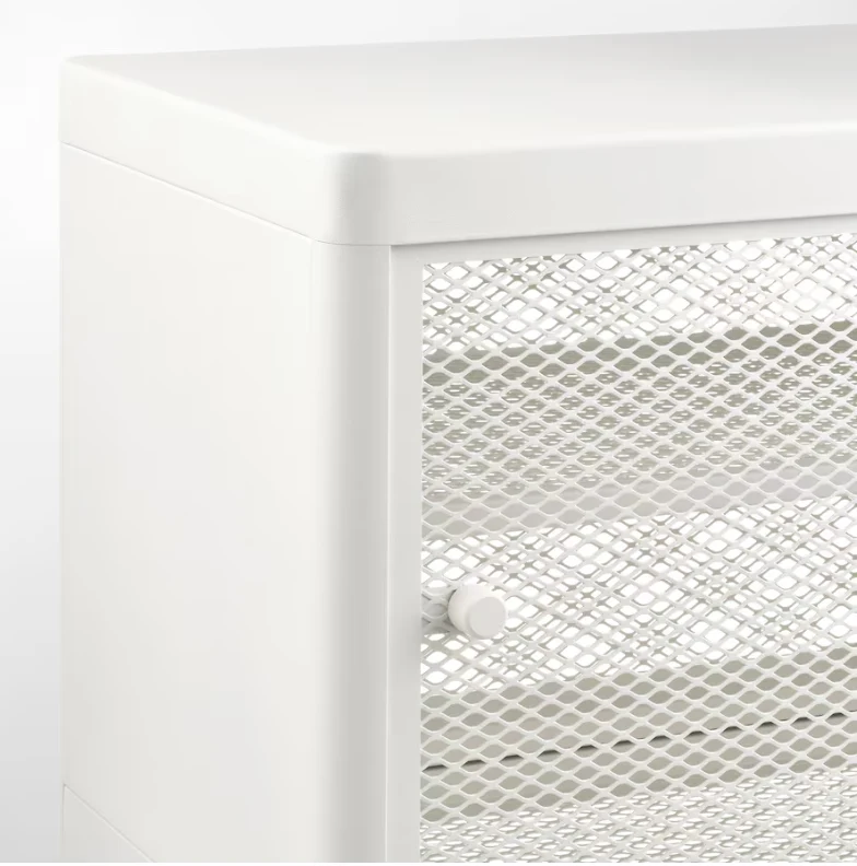 MACKAPÄR Storage bench with sliding doors, white, 100x37 cm