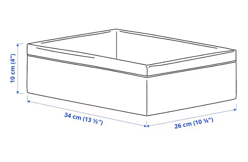 BAXNA Organiser, grey/white, 26x34x10 cm