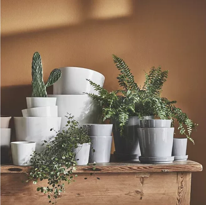 SOJABONA Flowerpot, white, 15 cm