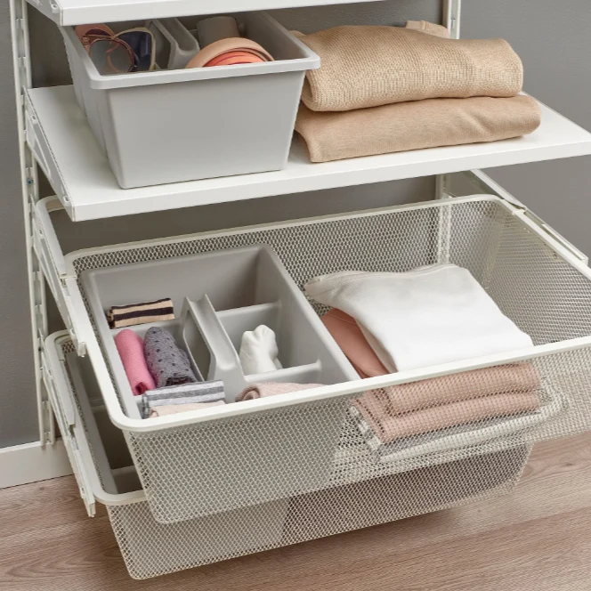 FANGGRODA Compartmentalized organizer, gray,35x24x14 cm