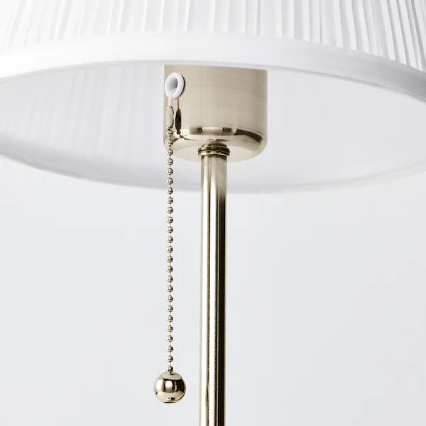 ÅRSTID Table lamp, nickel-plated/white