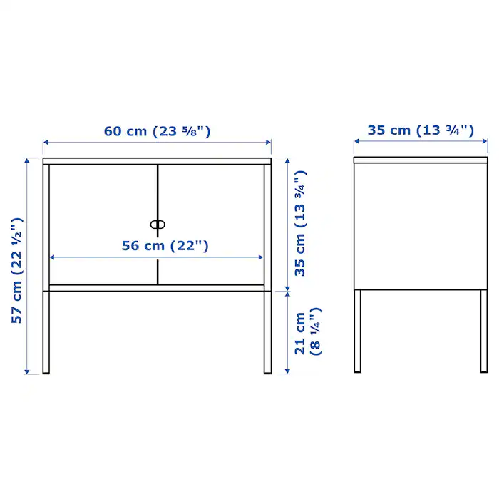LIXHULT Cabinet, metal/grey, 60x35 cm