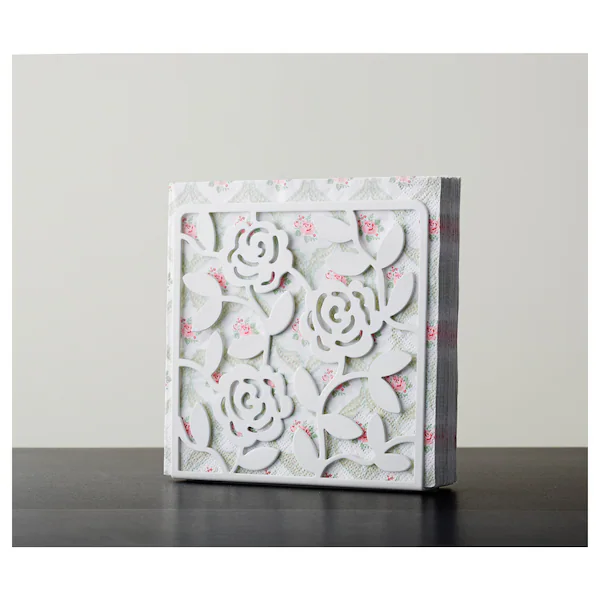 LIKSIDIG Napkin holder, white, 16x16 cm