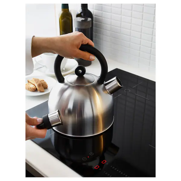 VATTENTAT Kettle, stainless steel/black, 2L