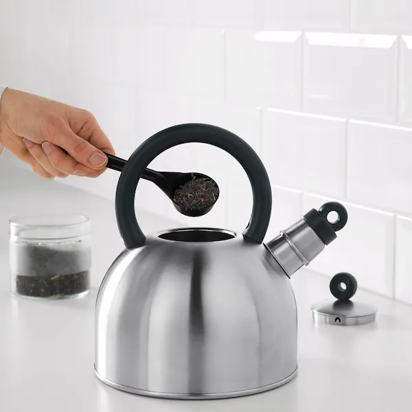 VATTENTAT Kettle, stainless steel/black, 2L