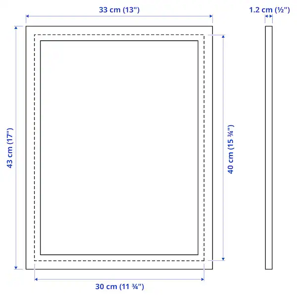 FISKBO Frame, black, 30x40 cm