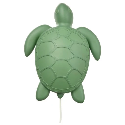BLAVINGAD LED wall lamp, turtle/green