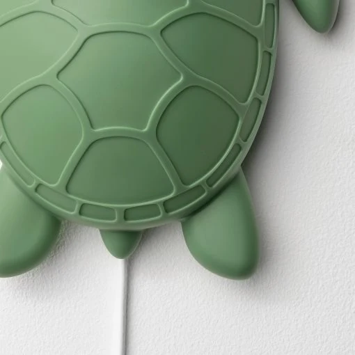 BLAVINGAD LED wall lamp, turtle/green