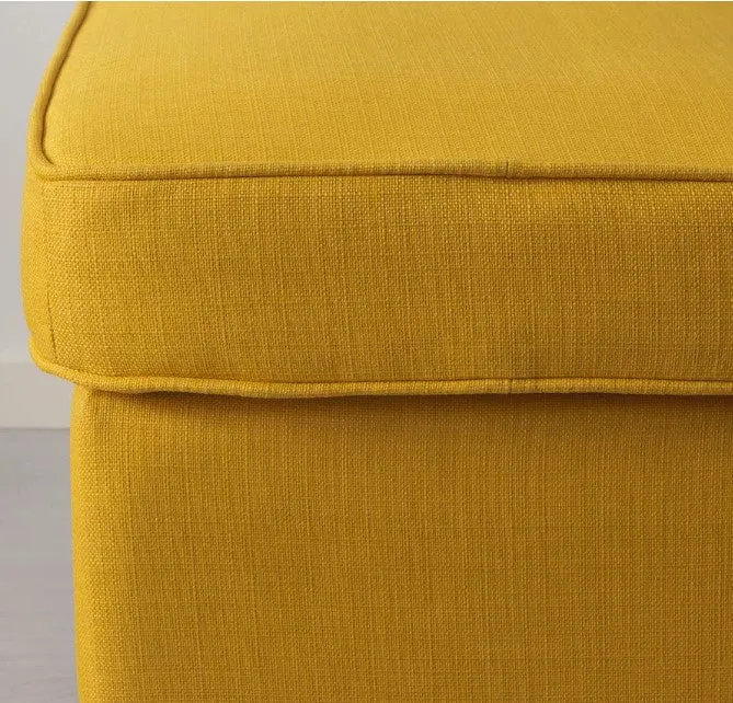 STRANDMON Footstool, Skiftebo yellow