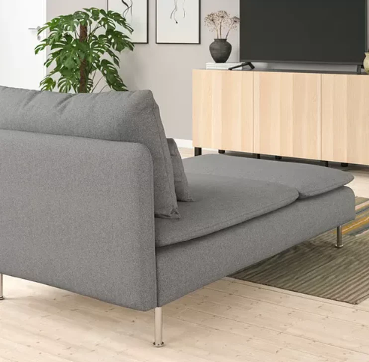 SODERHAMN Chaise longue, dark grey