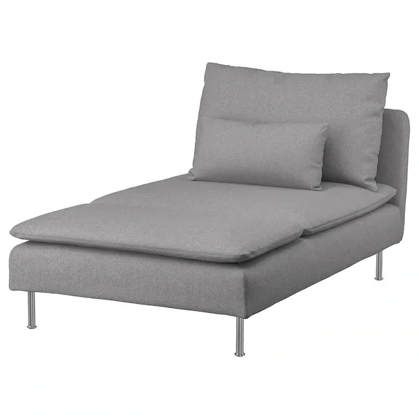 SODERHAMN Chaise longue, dark grey