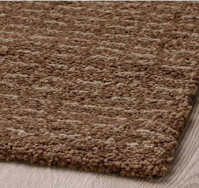 LANGSTED Rug, low pile, light brown, 133x195 cm