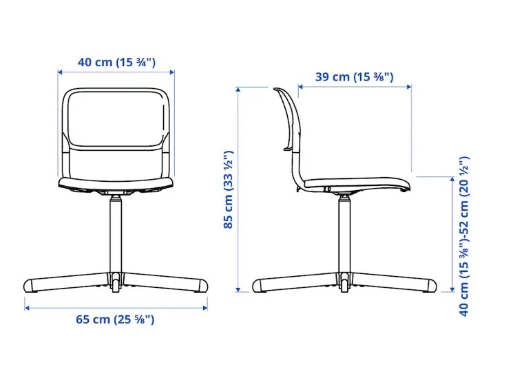 SMALLEN Swivel chair, black