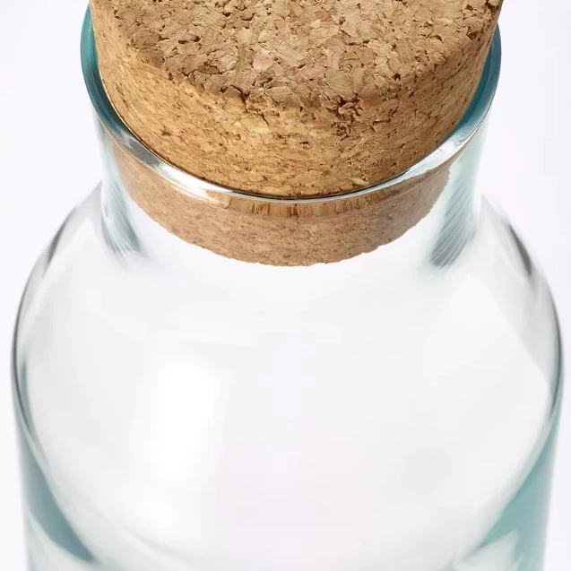 IKEA 365+ Carafe with stopper, clear glass/cork, 1 l