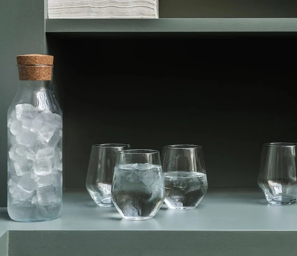 IKEA 365+ Carafe with stopper, clear glass/cork, 1 l
