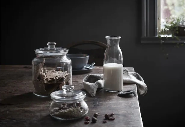 VARDAGEN Jar with lid, clear glass, 1.9 l