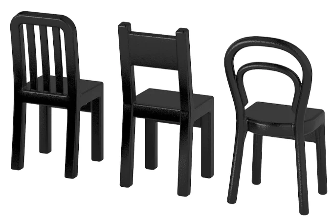FJANTIG Hook, black, set of 3